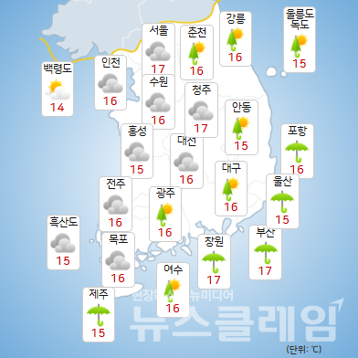 3일 오전 기상청 일기예보