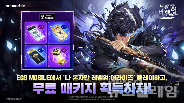 넷마블(대표 김병규)은 액션 게임 '나 혼자만 레벨업:어라이즈'가 에픽게임즈 모바일 스토어에 입점했다고 11일 밝혔다. 넷마블 제공