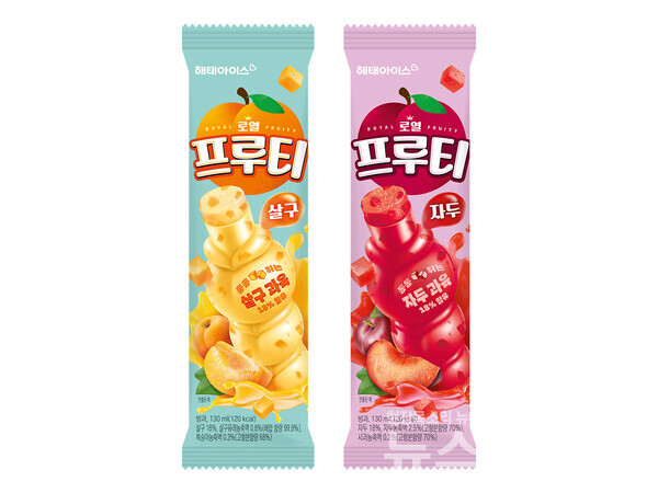 빙그레(사장 김동환) 계열 아이스크림 업체 해태아이스는 프리미엄 과일 맛 신제품 ‘로열 프루티(Royal Fruity)’ 2종을 출시한다. 해태아이스 제공