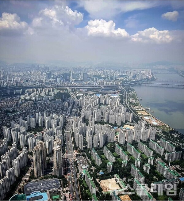 항공에서 바라 본 서울 아파트 전경. 사진=뉴스클레임 DB