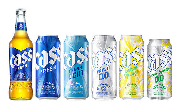 신규 VBI 리뉴얼과 함께 새롭게 바뀐 배하준 오비맥주 카스 패키지. 오비맥주 제공