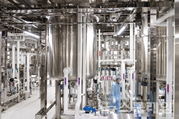 한미약품 평택 바이오플랜트 내부 시설 모습.