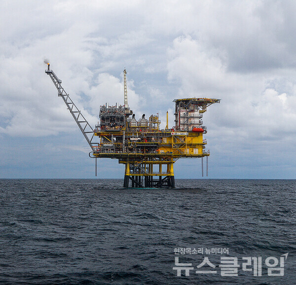 국내 최대 규모의 이산화탄소 저장고로 거듭날 동해가스전 모습. 사진=한국석유공사