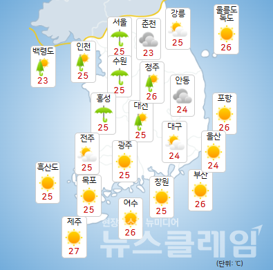 기상청 일기예보에 따르면 15일 오후까지 중부지방을 중심으로 비가 내리는 곳이 있겠다. 사진=기상청