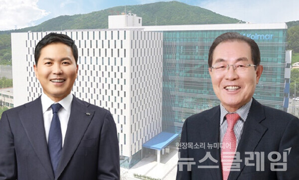 한국콜마가 오너 집안의 끝없는 소송전 속에 기업의 앞날마저 잃어가고 있다. 윤상현 콜마홀딩스 부회장, 윤동한 콜마그룹 회장. 사진=콜마그룹