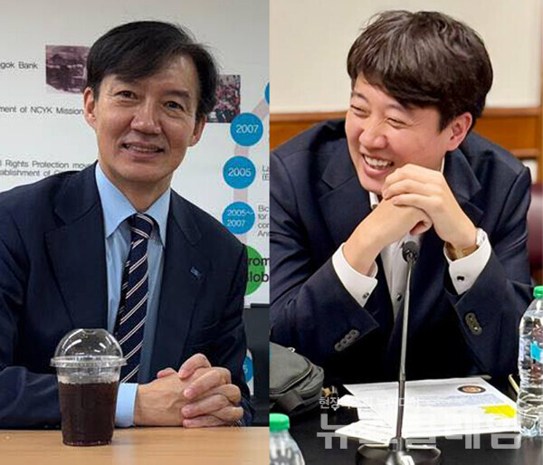 이준석 개혁신당 대표가 최근 방송, 인터뷰 등을 통해 “조국 사태로 상처 입은 2030에게 또 사과 대신 2차 가해를 가한다” 등 조국 전 장관의 태도를 비판했다. 사진=이준석·조국 페이스북