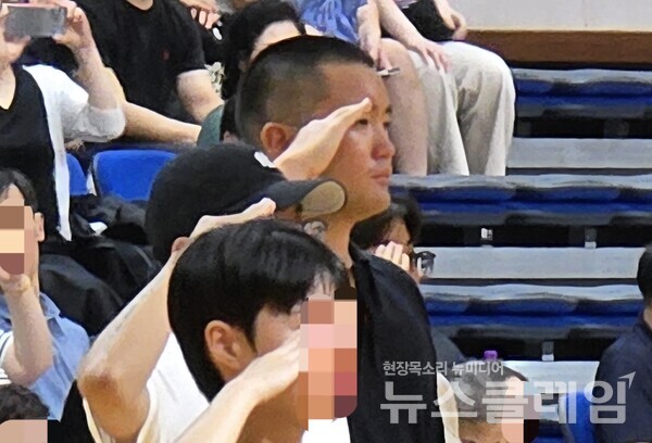 지난 15일 이재용 삼성전자 회장의 장남 지호씨가 경남 창원시 진해구 해군사관학교에서 해군 학사장교 사관후보생으로 입대했다. 사진=삼성전자