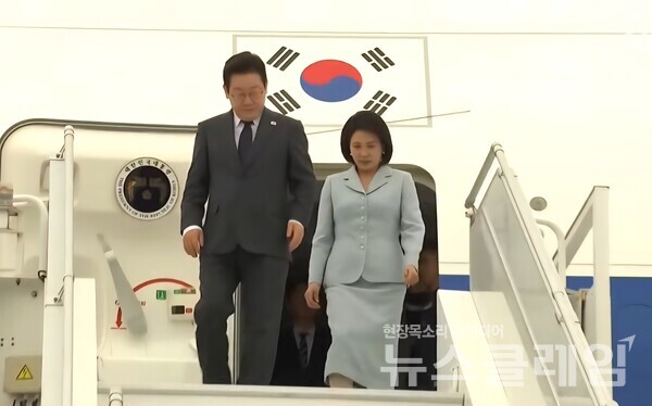 이재명 대통령 내외 유엔총회 참석 모습