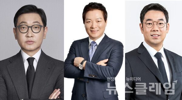 (왼쪽부터)문성욱 신세계라이쇼핑 대표 겸 시그나이트 대표, 박주형 신세계백화점 대표, 제임스 장 지마켓 신임 대표이사. 신세계그룹 제공