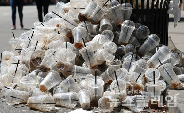 다회용컵과 텀블러가 진열된 카페에 소비자가 직접 반납과 대여를 실천하는 모습이 친환경 문화의 작은 변화를 만들어낸다. 뉴스클레임DB