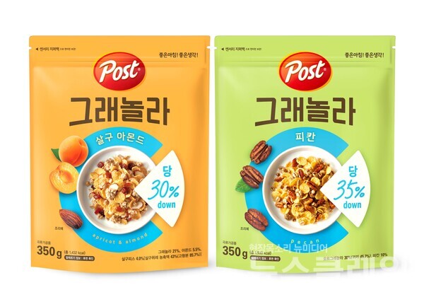 동서식품(대표 김광수)이 당을 줄여 더욱 건강하게 즐기는 당 저감 ‘포스트 그래놀라’ 신제품 2종을 출시했다. 동서식품 제공